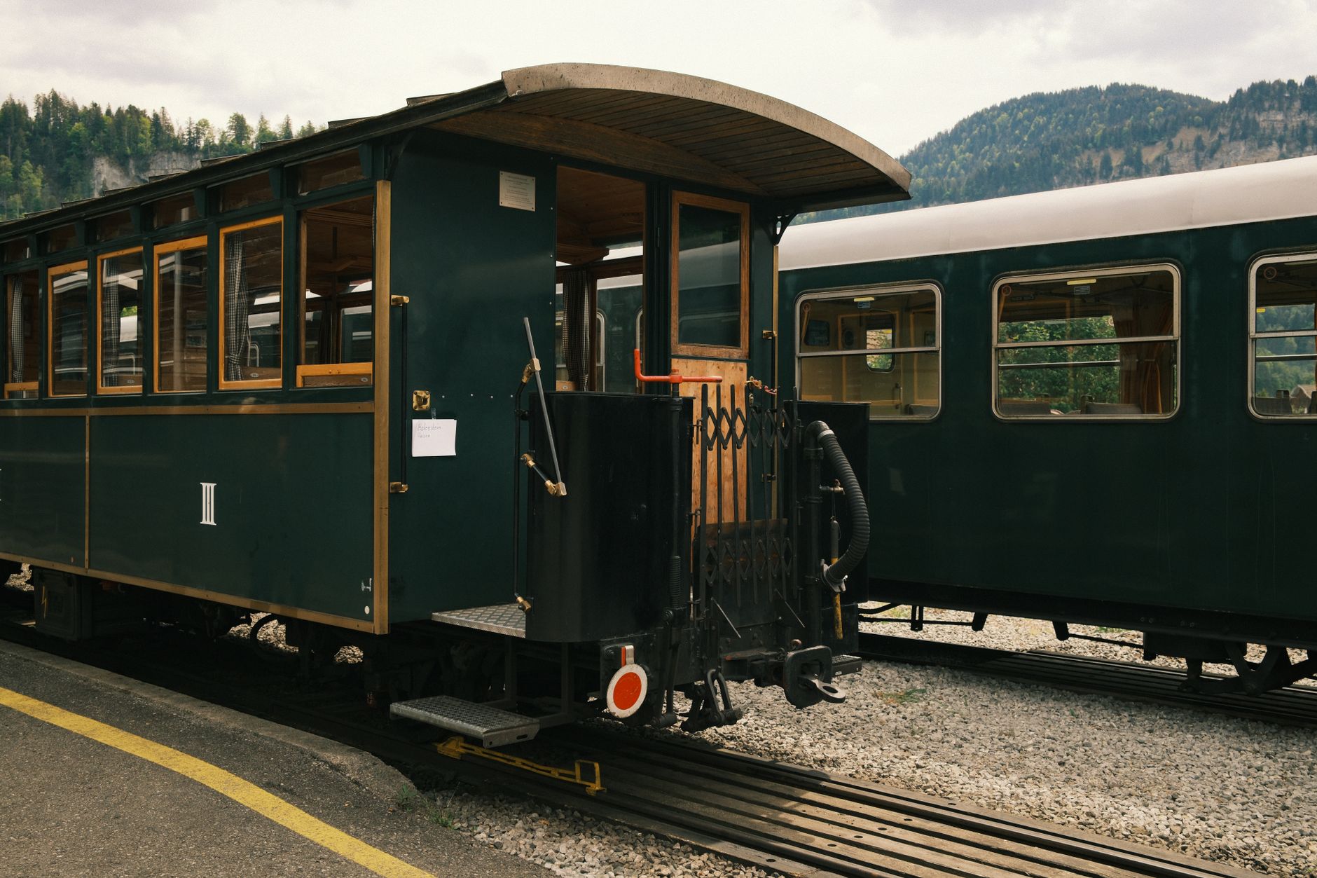 Window view from slow rail voyage